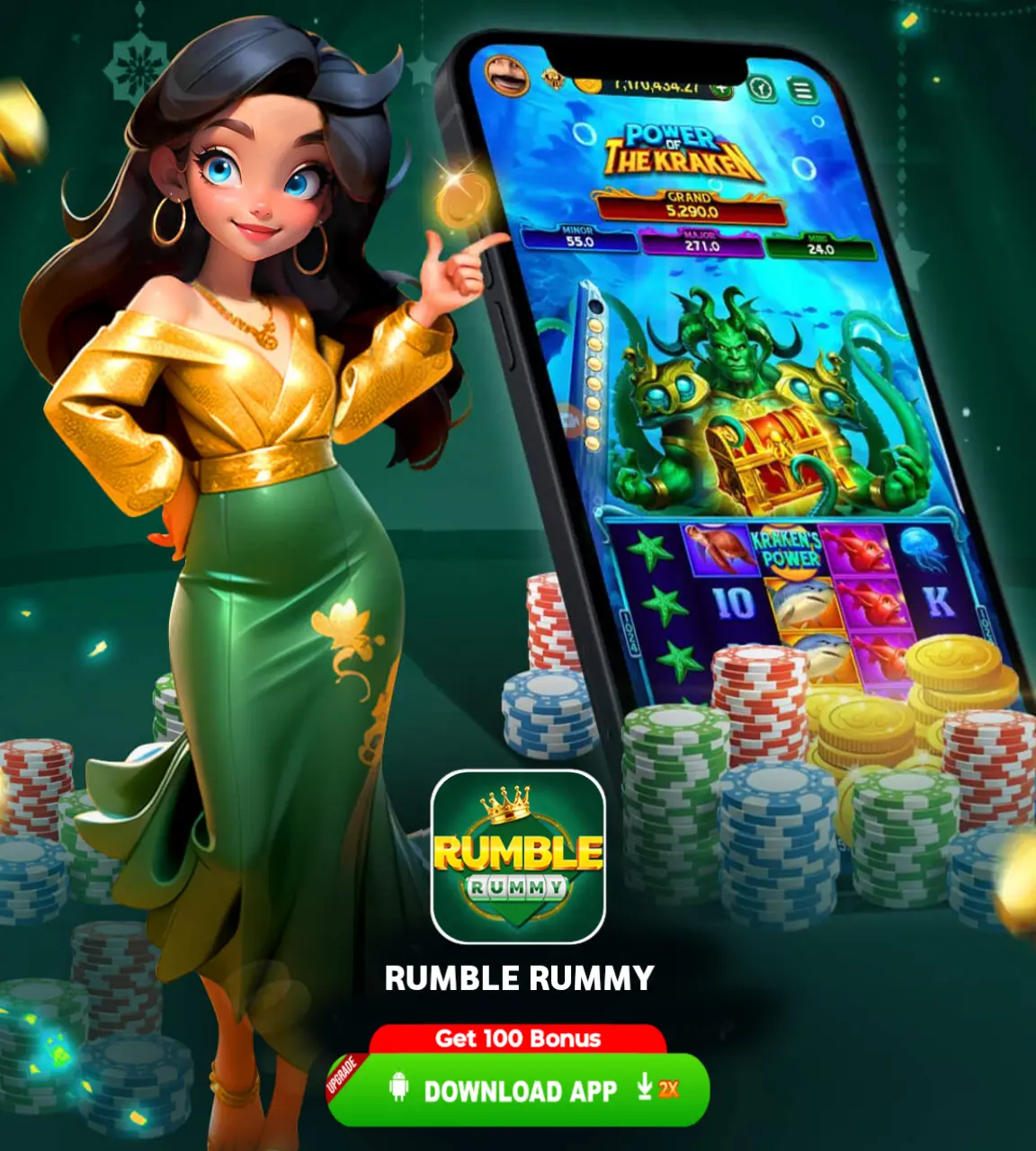 Rumble Rummy Apk Banner