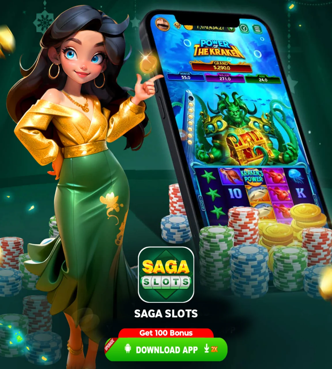 Saga Slots Apk Banner